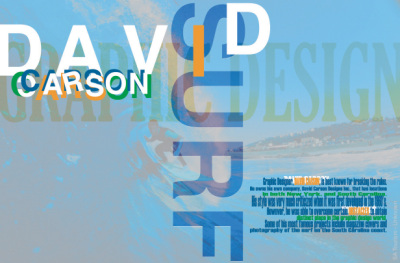 David Carson; Artist Design